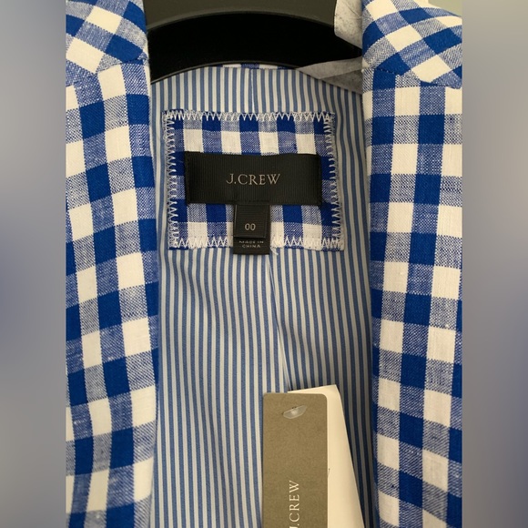 Petite Campbell Blazer in Cobalt Blue Gingham - Picture 3 of 11